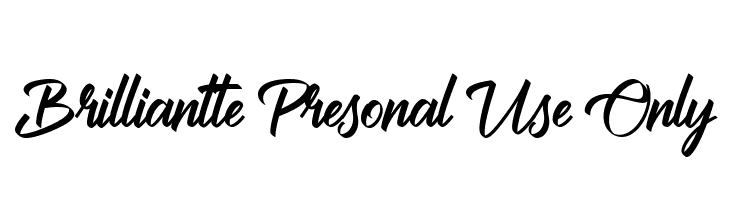 Brilliantte Presonal Use Only  フリーフォントのダウンロード