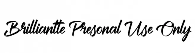 Brilliantte Presonal Use Only  baixar fontes gratis
