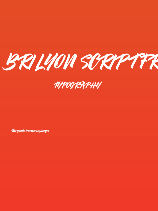 Brilyon Script FREE Poster