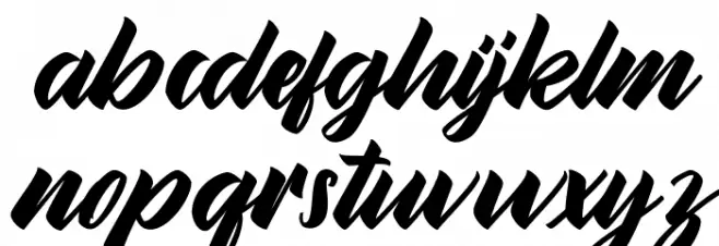 Brilyon Script FREE Caratteri MINUSCOLO