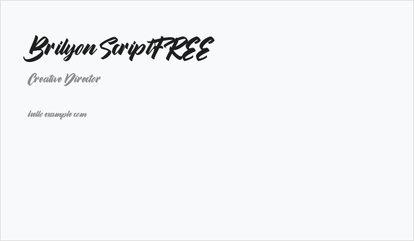 BrilyonScriptFREE Business Card