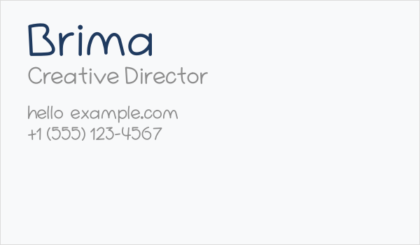 Brima Business Card