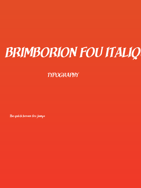 Brimborion Fou Italique Poster