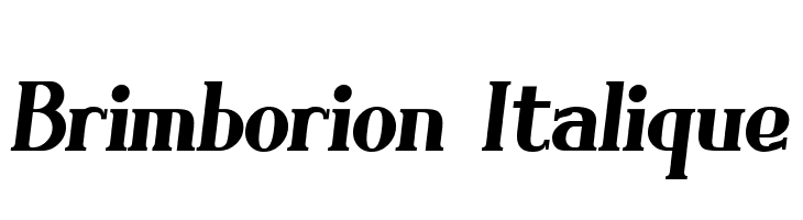 Brimborion Italique Font