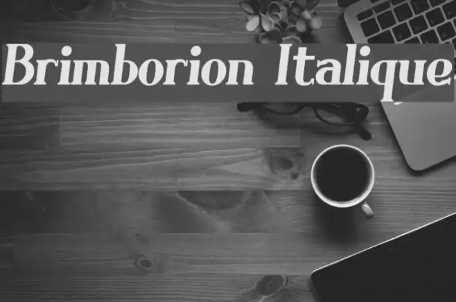 Brimborion Italique Font examples