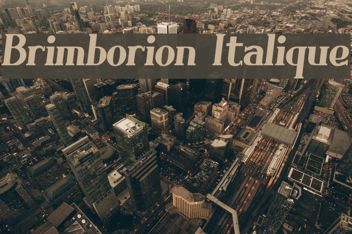 Brimborion Italique Font examples