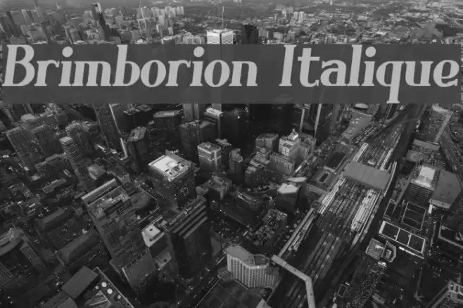 Brimborion Italique Font examples