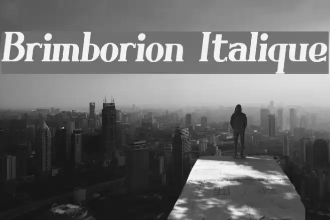 Brimborion Italique Font examples