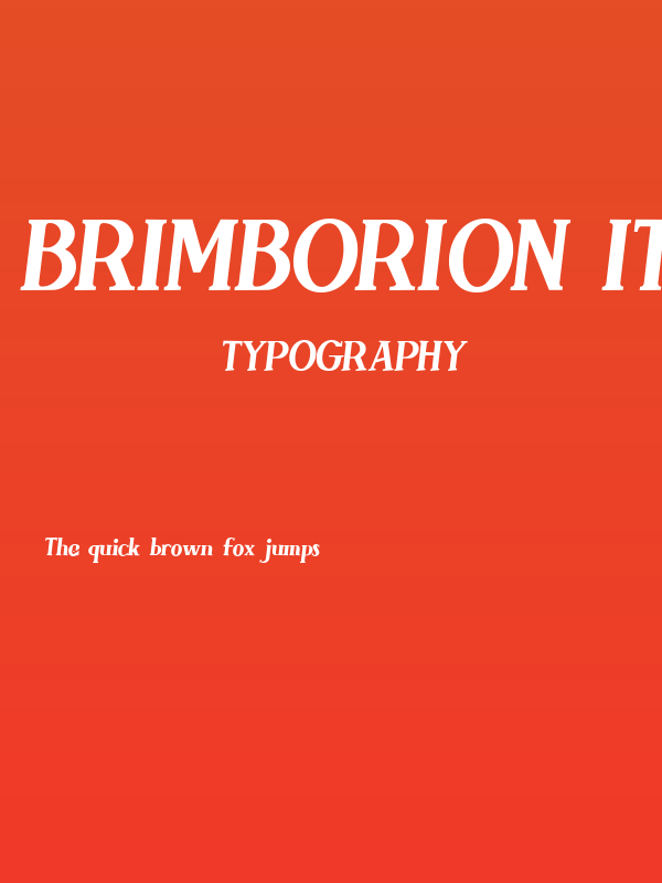 Brimborion Italique Poster
