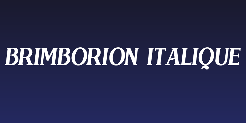 Brimborion Italique Social Header