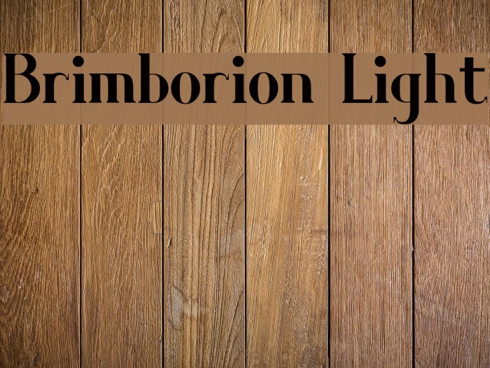 Brimborion Light Font examples