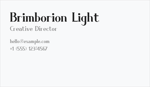 Brimborion Light Business Card