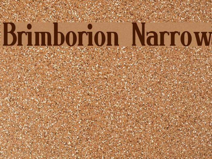 Brimborion Narrow Example 2