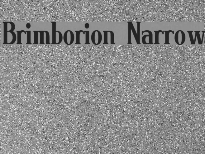 Brimborion Narrow Font examples