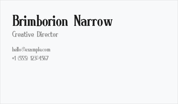 Brimborion Narrow Business Card