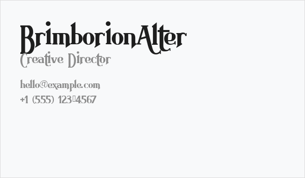BrimborionAlter Business Card