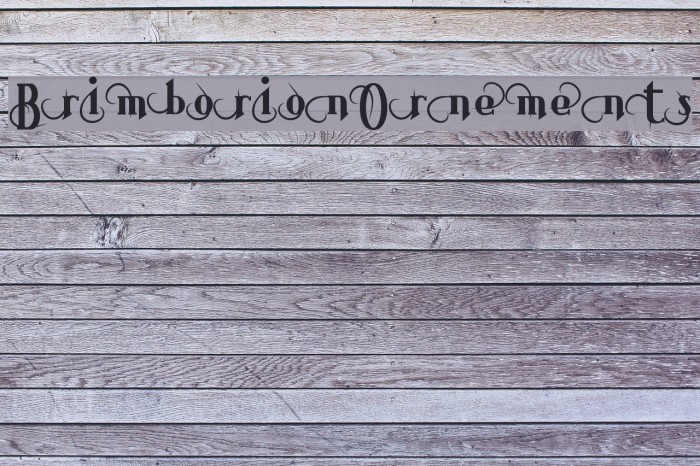 BrimborionOrnements Font examples