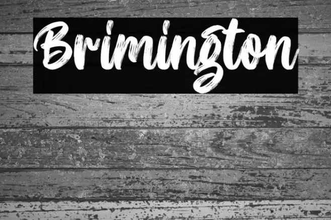 Brimington Font examples