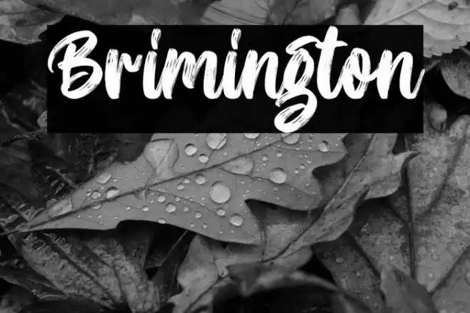 Brimington Font examples