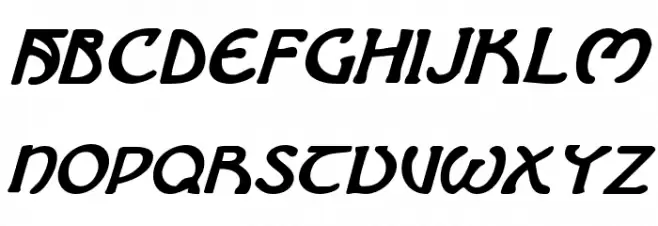 Brin Athyn Bold Italic 字体 大写