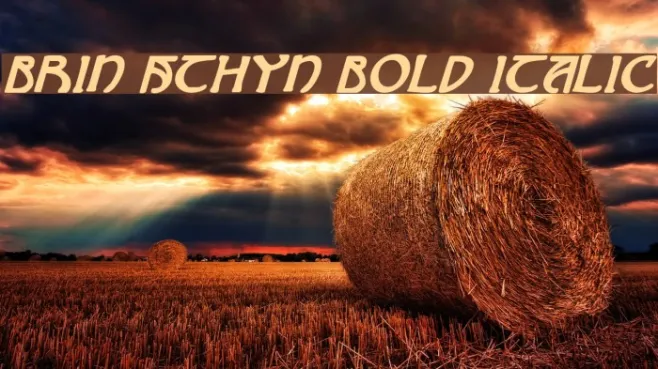Brin Athyn Bold Italic Example 2