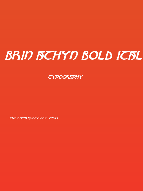Brin Athyn Bold Italic Poster