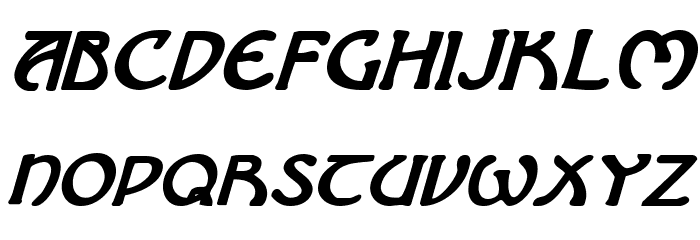 Brin Athyn Bold Italic Font LOWERCASE