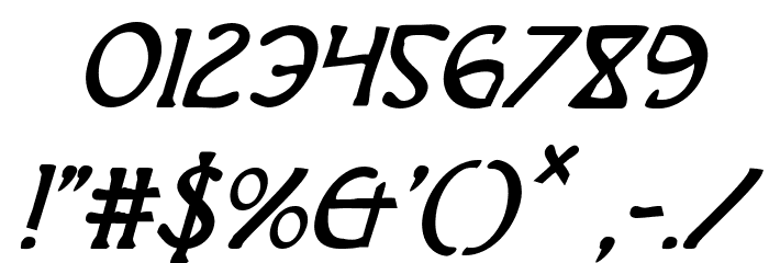 Brin Athyn Condensed Italic Font OTHER CHARS