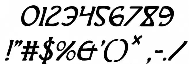 Brin Athyn Condensed Italic Font OTHER CHARS