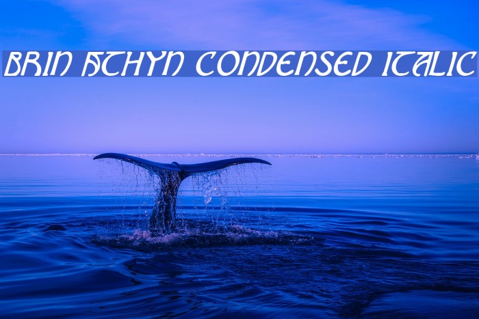 Brin Athyn Condensed Italic Font examples
