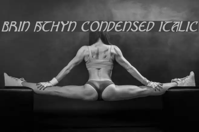 Brin Athyn Condensed Italic Font examples