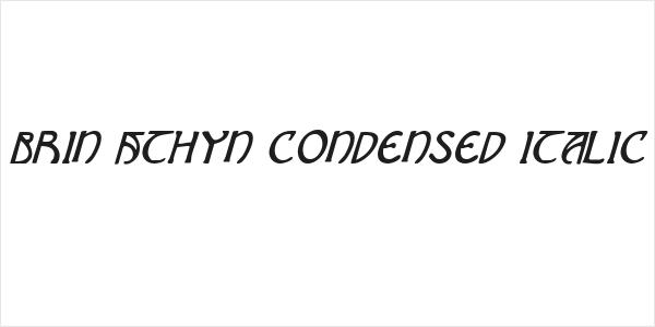 Brin Athyn Condensed Italic Logo