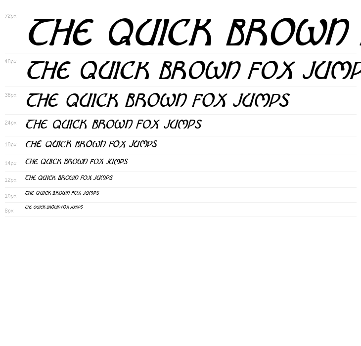 Brin Athyn Condensed Italic Waterfall