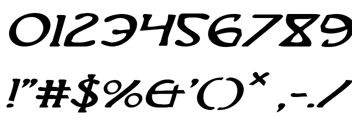 Brin Athyn Expanded Italic Font OTHER CHARS