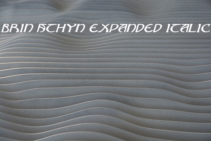 Brin Athyn Expanded Italic Font examples