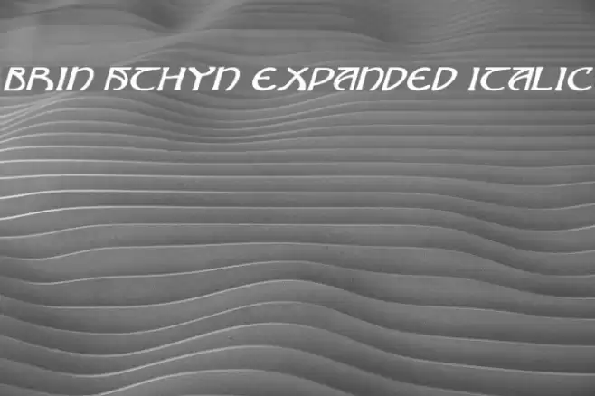 Brin Athyn Expanded Italic Schriftart examples