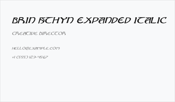 Brin Athyn Expanded Italic Business Card
