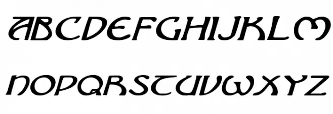Brin Athyn Expanded Italic フォント 小文字