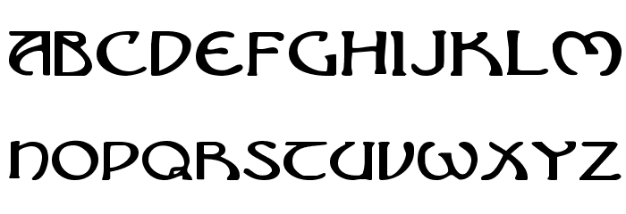 Brin Athyn Expanded Font LOWERCASE