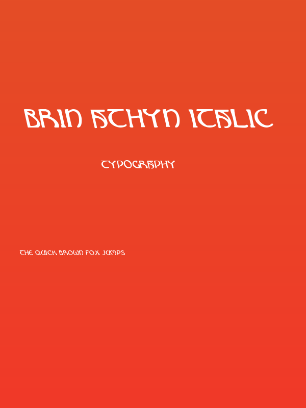 Brin Athyn Italic Poster