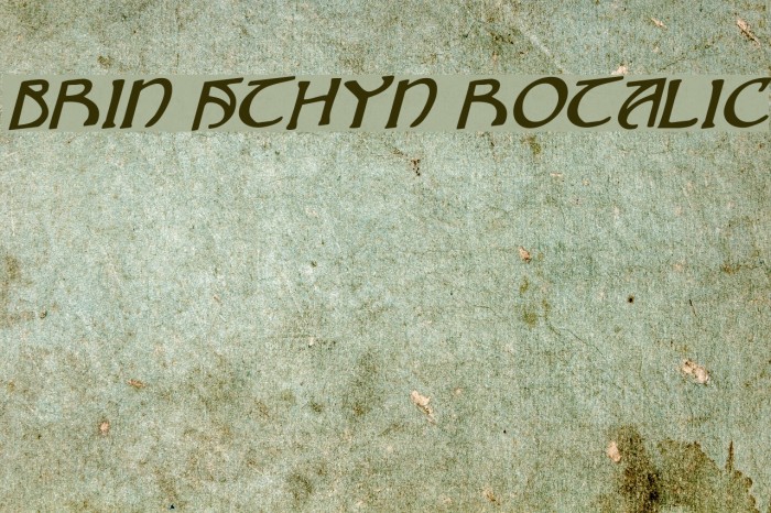 Brin Athyn Rotalic Font examples