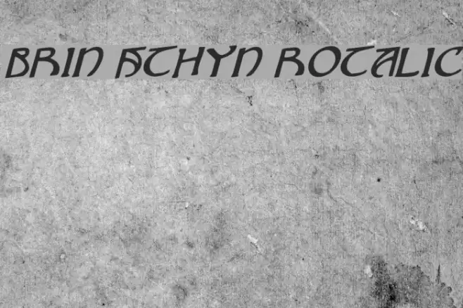 Brin Athyn Rotalic Font examples