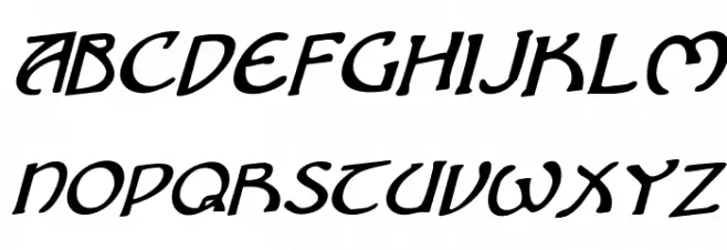 Brin Athyn Rotalic Font LOWERCASE