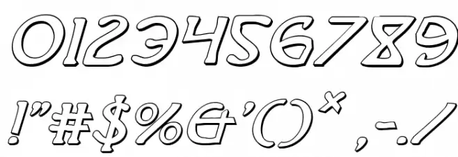 Brin Athyn Shadow Italic Font OTHER CHARS