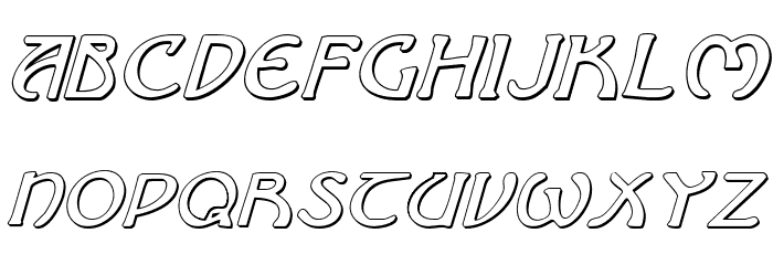 Brin Athyn Shadow Italic Font LOWERCASE
