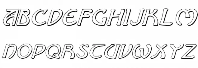 Brin Athyn Shadow Italic Fuentes MINÚSCULAS