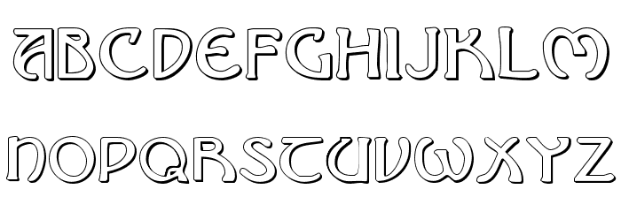 Brin Athyn Shadow Font LOWERCASE