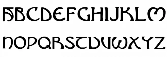Brin Athyn フォント 大文字