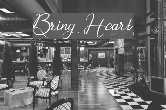 Bring Heart Font examples