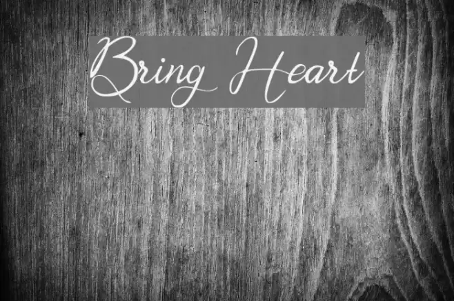 Bring Heart Font examples